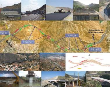 Supervisión de las obras de construcción de la nueva ronda de circunvalación de Malaga, tramo conexión C-3310. Autovía del Mediterráneo A7 (España)